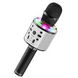 【Microfono Infantil de 4 a 15 Años】Juguetes ideales para niños y niñas de 4 a 15 años. Toma el micrófono y muestra tu canto. Adecuado para fiestas con adultos, viajar cantando, conciertos y KTV en casa. Es la elección perfecta para conectar emociones, aliviar el estrés y demostrar talento.