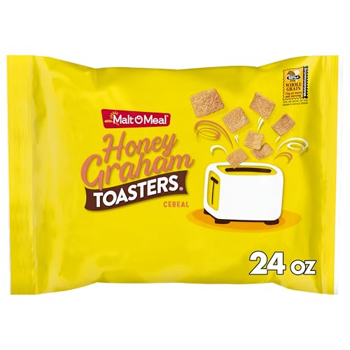 Image of Malt-O-Meal Honey Graham Toasters Breakfast Cereal, 24 oz Bag