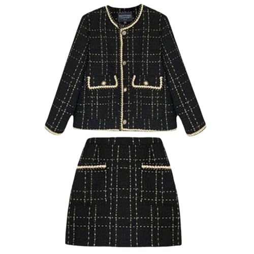 Ensemble de jupes d'automne en tweed parfait pour le bureau