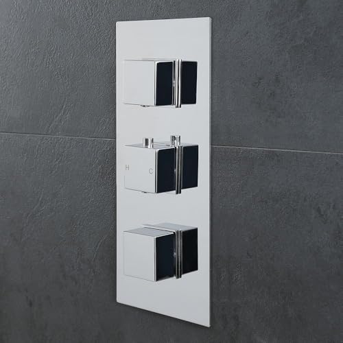 Milano Arvo 2 Outlet Triple Thermostatic Concealed Mixer Shower Valve - Chrome