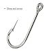 Goture Stainless Steel Fishing Hooks Long Shank Hooks Extra Strong for Saltwater Freshwater Size 6/0-12/0 10Pcs 12/0