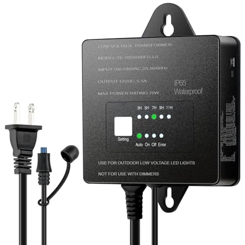 70W Landscape Lighting Transformer, Heebyoo Low Voltage