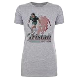 500 LEVEL Tristan Boyer Retro Shirt for Women (Heather Gray, Small)