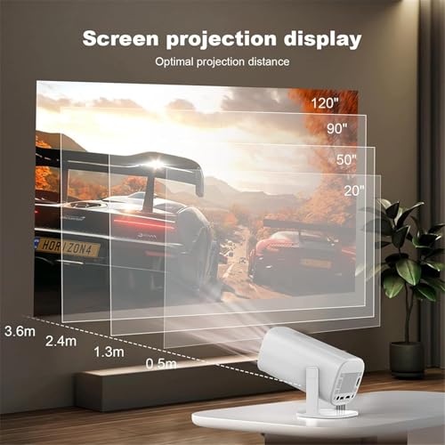 Projecteur P30 MAX avec 2 manettes de jeu Android 11 Wifi6 BT Home Cinéma Bureau Extérieur Smart Portable 4K HD Projecteur (35000 + jeux) – Image 3
