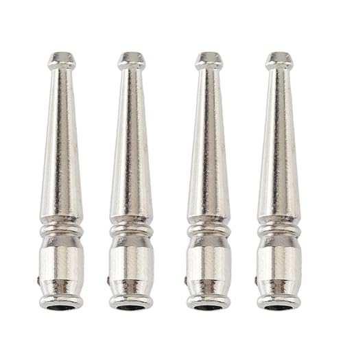 SUPERFINDINGS 4PCS Bolo Tie End Tips Replacement End Caps Bolo Tie Buckle Accessories Alloy Cord End for Bolo Tie Making DIY, 3.7cm, Inner Diameter: 4mm, 37x6mm, Platinum, FIND-WH0161-54PF-US22