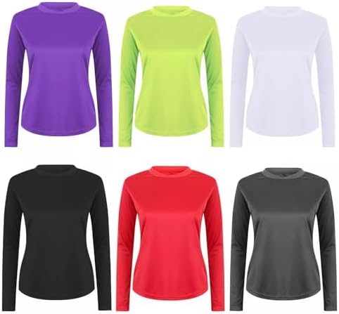 Athletic Sportswear Women's Long Sleeve Running T-Shirt with Active Base Layer for Sports, Fitness, Yoga, Workout