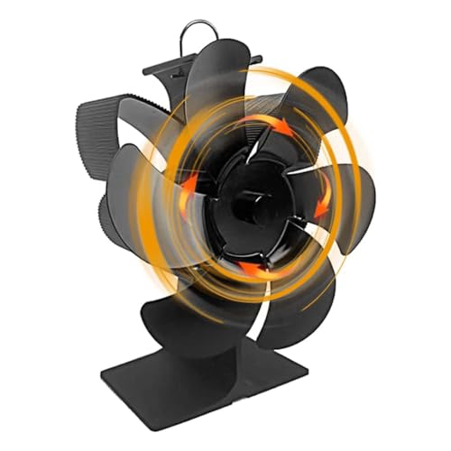 FFyan Ventilador De Estufa De Leña, Ventilador De Chimenea De 6 Piezas, Sin Uso De Electricidad, Funcionamiento Silencioso, Ecológico, Por Calor