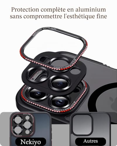 Coque iPhone 16 Pro anti-empreintes avec cadre d'objectifs