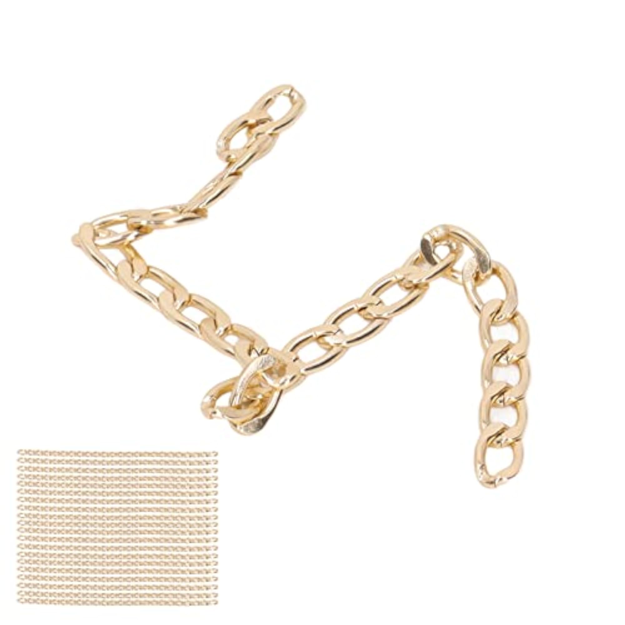 Women's Gold Twisted Links Chain, Elegant Rustproof Design