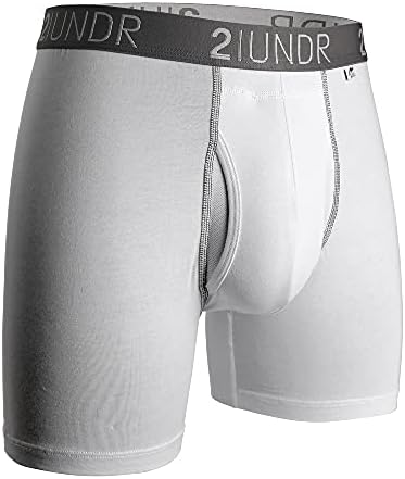 2UNDR Swing Shift Boxer Brief - White/Grey L