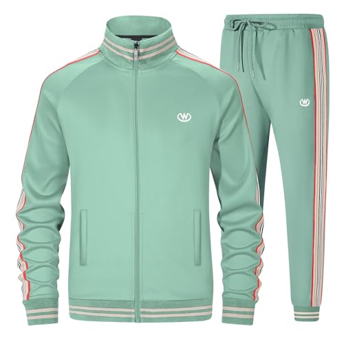W JIANWANG Survêtement pour homme - Survêtement de sport - 2 pièces - Décontracté - Jogging...