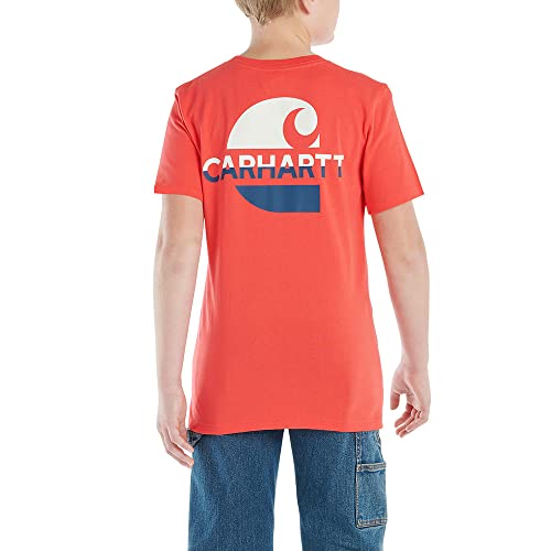 T-shirt Carhartt garçon en tricot manches courtes col rond logo vêtement enfant