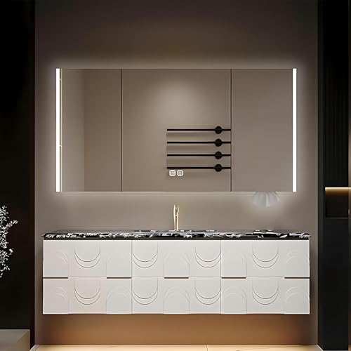 kmnub 50IN Bathroom Vanity - Floating Bathroom Vanity with Sink,