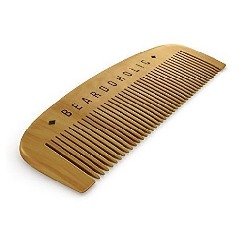 Beardoholic Beard Comb With a Gift Box  Wide Teeth  Anti-Static, Eliminates Tangles and Keeps Your Beard Neat and Tidy  13.5 x 5 cm Handmade 100% Pearwood Design
