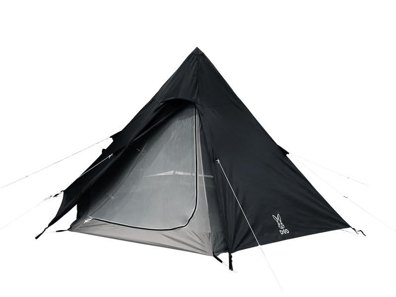 DODIchi One Pole Tent for Camping - A Roomy Teepee/Tipi Style Tent for Camping - Black