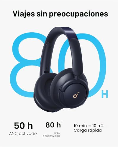 Cascos Bluetooth Soundcore Q30 con cancelacion ruido activa y cincuenta horas de autonomia 4