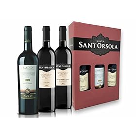 Sant'Orsola Barolo D.O.C.G. + Chianti D.O.C. + Montepulciano D.O.C. d'Abruzzo Italian Red Wine Giftbox - Luxury Red Wine - Gifts for Women - Mum - 3 x 750 ml – Sant'Orsola