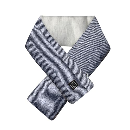 Höst Snd vinter halsduk temperatur för män och kvinnor uppvärmning halsduk halsvård gåva uppvärmning halsduk intelligent halsduk hals män och kvinnor funktioner halsduk handskar hatt set för män, Grå,