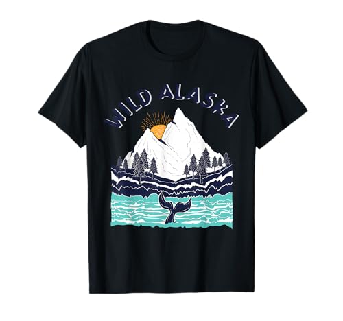 Vintage Alaska Wild Landscape Humpback Whale T-Shirt