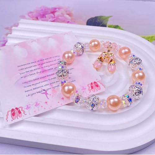 Image of Dance Recital Gifts for Girls - Dance Ballerina Bracelet for Dance Lover Team Ballet Ballerina Gift Dancing School Competition Gifts