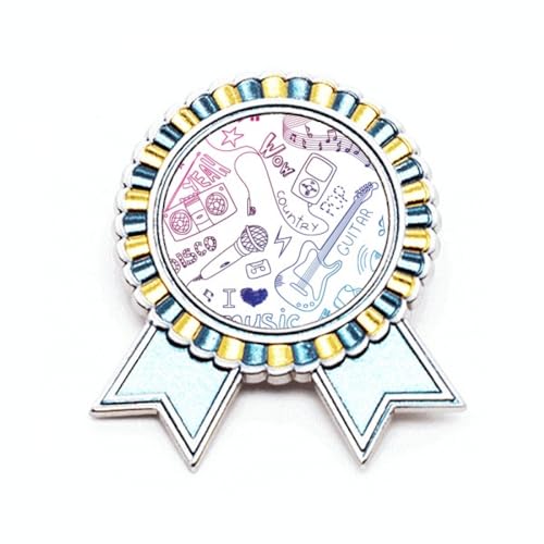 Broche motif musical combinaison de casque en métal le cadeau idéal taille M