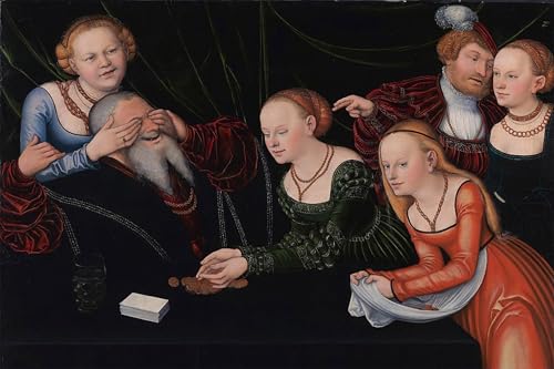 Cuadro de Lucas Cranach estilo graffiti de 60x90cm ideal para decorar paredes de despachos y salas
