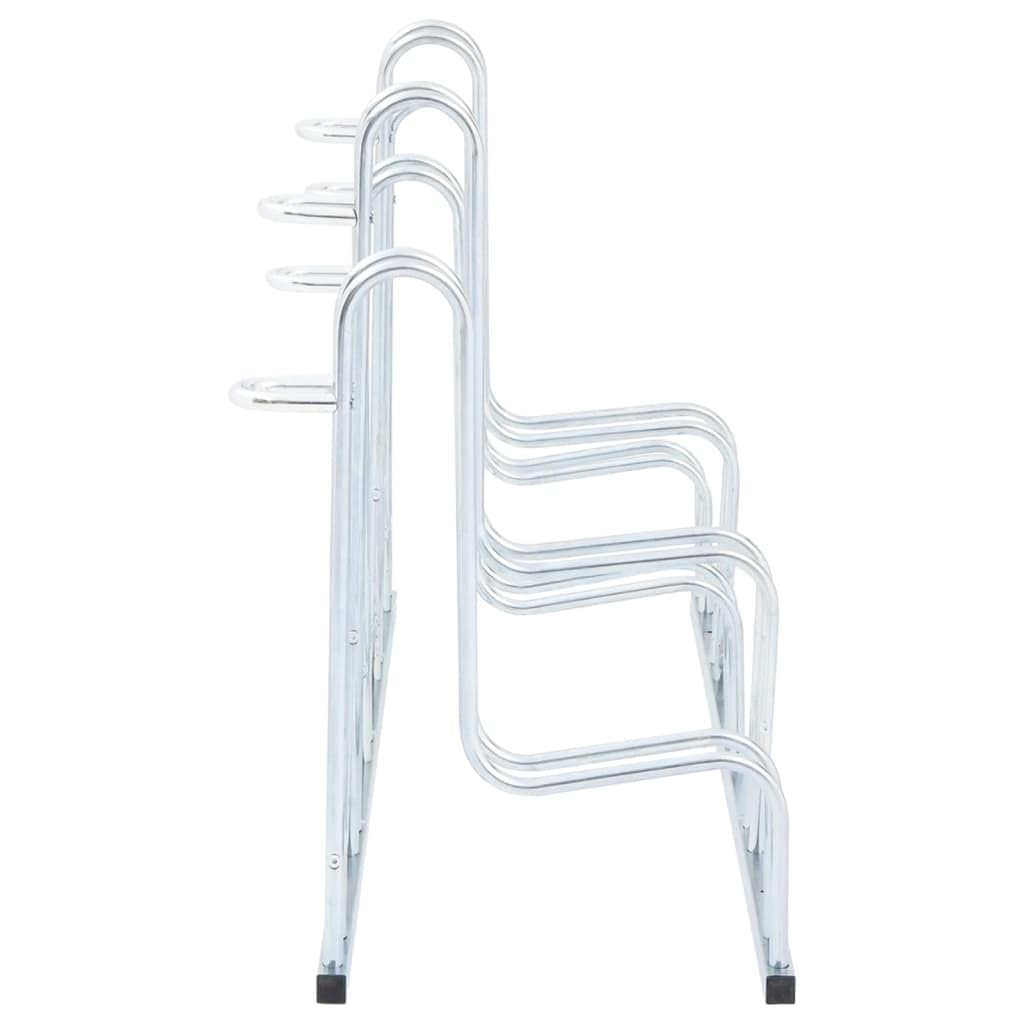 vidaXL Soporte para 5 bicicletas suelo independiente acero galvanizado
