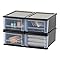IRIS USA 5.7 L (6 US Qt.) Small Plastic Stacking Drawer, 8-Pack ...
