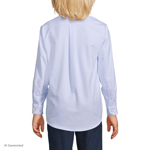 Image of Lands' End School Uniform Boys Long Sleeve Oxford Dress Shirt
