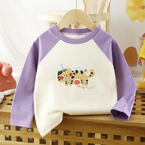 Long Sleeve T-Shirts for Toddler Kids Boys and Girls 3 Packs Sets3