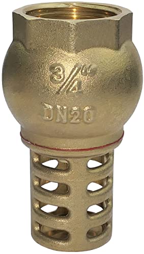 AERZETIX - C53434 - Clapet anti-retour avec crépine monobloc - 3/4'' pouces - Clapet de pied - Vanne non retour - en Laiton