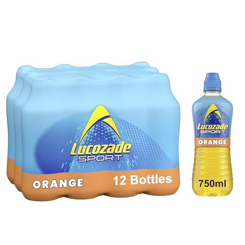 Lucozade Sport Isotonic Drink Orange Flavour with Sugars and Sweetener - 750ml |Pack of 12