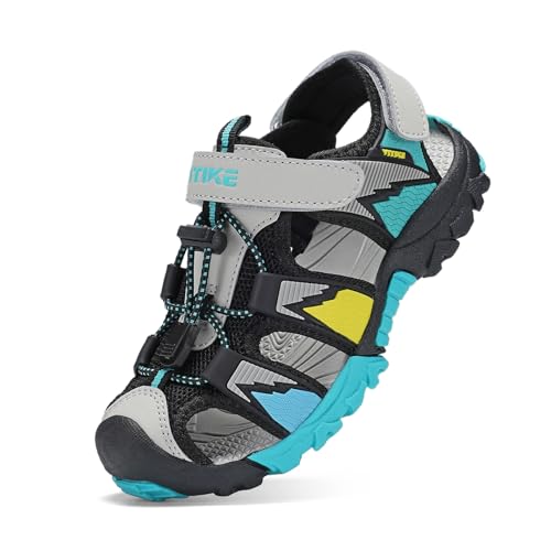 Image of JMFCHI Boys Girls Kids Closed Toe Sports Sandals Summer Water Shoes | Little /Big Kid,Comfortable lightweight,Non-slip soft sole,Hook-and-loop closure,Easy wear,Anti-collision toe,Daily casual