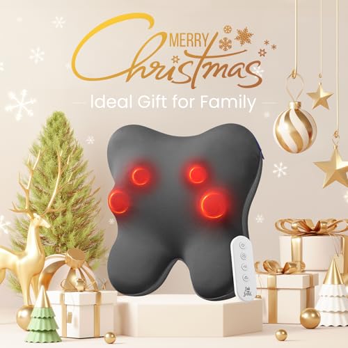 EZBack Plus Neck and Back Massager with Heat and Remote - Ideal Gift for Neck and Back Pain Relief