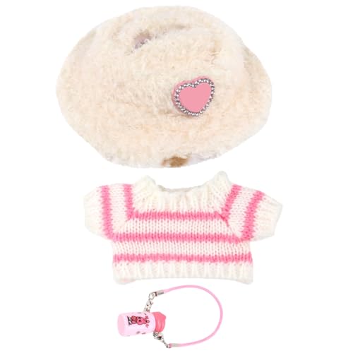 Esshogo 1 Set Kleidungsset für LBB Puppe, Bekleidung für 17cm Plüsch, Kleidung für Puppe, Puppenkleidung, Kleidung für 17 cm große Puppe