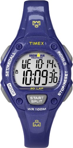 Timex Women's T5K6879J Ironman Traditional 30-Lap Glimmer Mid-Size Twilight Purple Resin Strap Watch
