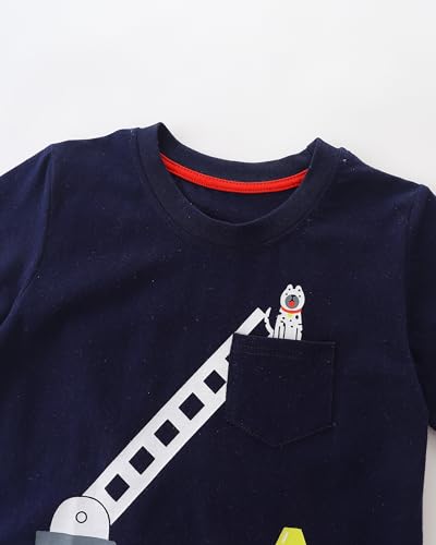 Image of AIWUHE Toddler T Shirts Cotton Summer Tshirts Boys Girls Short Sleeve Tee Tops Casual Graphic Clothes Crew Neck Shirts 2-6Y