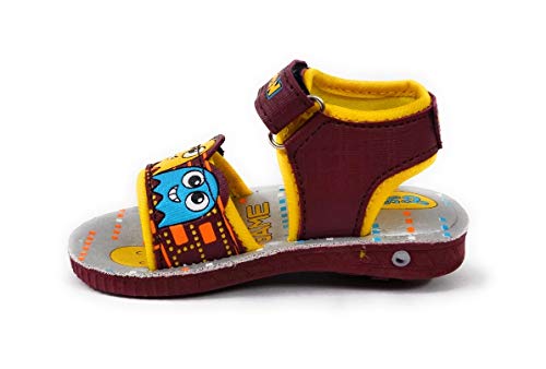 Coolz Kids Chu-Chu Sound Musical First Walking Sandals C-1A Cherry Tan for Baby Boys and Baby Girls Age 12-24 Months
