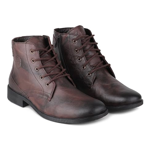 Image of Red Chief mens Rc3953 003 Red Chief Genuine Leather Boot Shoes for Men | RC3953 | Brown