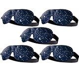 SMUG 100% Blackout Sleep & Eye Mask - Eyelash Extension Friendly - Eye Masks for Sleeping - Sleep Masks for Women & Men - Straps for Dream Comfort & Adjustability - Night Sky 3-Pack