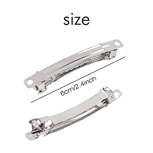 Pack de 20 pinzas metálicas plateadas de 6 cm miniatura 2
