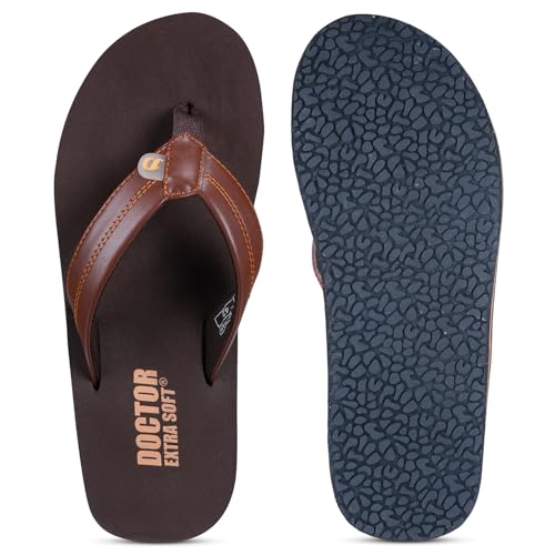 Image of DOCTOR EXTRA SOFT Thong Arch Support Ortho Slippers for Mens| Orthopedic Diabetic & Stylish| Lightweight Comfortable & Casual| Cushion Anti-Skid Bedroom Daily Use House Flip-Flops Gents Boys NEW-D-38