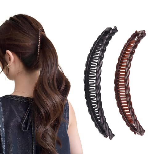 Pinces à cheveux vintage pour femmes et filles, en noir et marron, barrettes décoratives pour cheveux longs