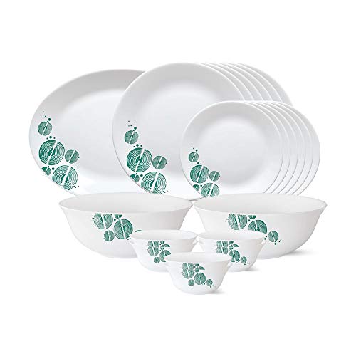 Larah by BOROSIL Opalware Dinner Set - 21 Pieces White