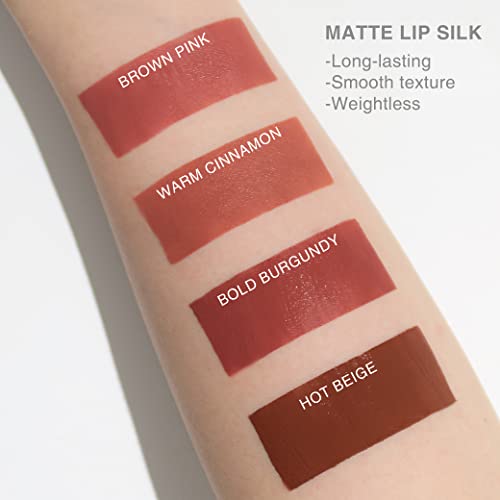 Fresho2 | Ripened-Matte Lip Silk | Long Lasting, High Pigmented Velvet Lip Stain, Lightweight Matte Finish, Full Coverage | Brown Pink | Made In Taiwan | Vegan Cruelty Free #TOP2