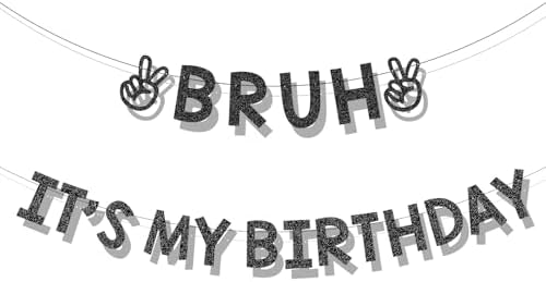 Cow Birthday Banner Garland - Black Glitter Happy Birthday Sign For Farm Animal Themed 1st, 2nd, 3rd Birthday Party - View #8