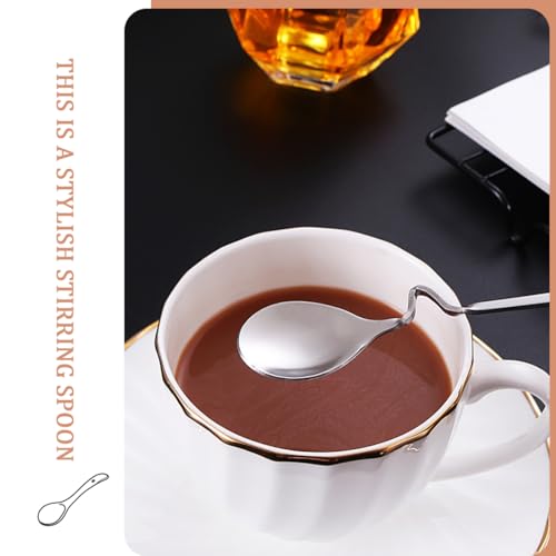 WUSJCOF 2 Stück Honiglöffel Mit Langem Griff - Edelstahl Rührlöffel für Marmelade, Sirup, Joghurt, Melasse - Hängender Löffel