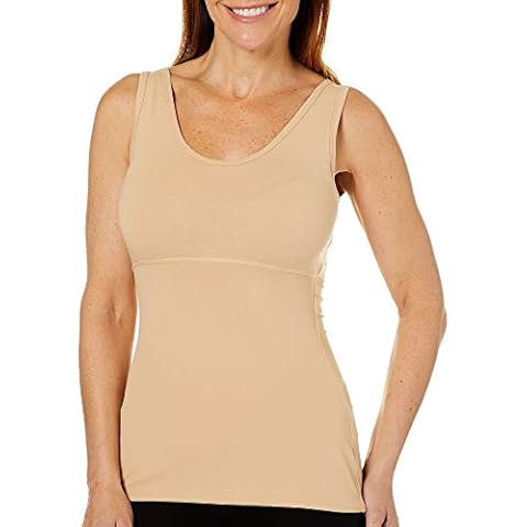 Teez-Her The Skinny Shaper Tank, White, Large Cover