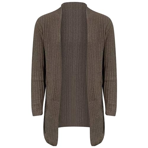 uhnmki Men's Cardigan Sweaters with Buttons Knitted Lapel Oversized Cardigan Sweater Lightweight WarmLounge Winter2