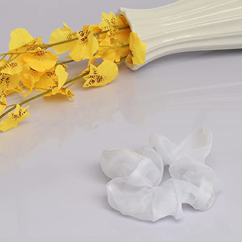 9 Pcs Light Up White Scrunchies, 3 Light Modes Halloween Led Hair Tie, Light Scrunchy For Girls, Glow Bands Ponyair Htail Holder Glow In The Dark Hair Accessories Neon Rave Party Supplies (White) #TOP2